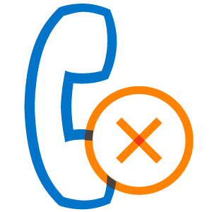 Selective Call Block Stylized illustration of two phones and one is blocked